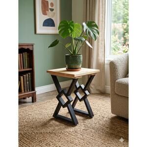 Handcrafted plant stand and or side table